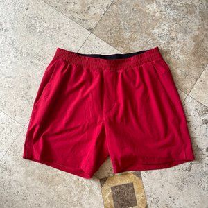 NWOT Lululemon Men's Red Shorts 7” inseam in size XL
